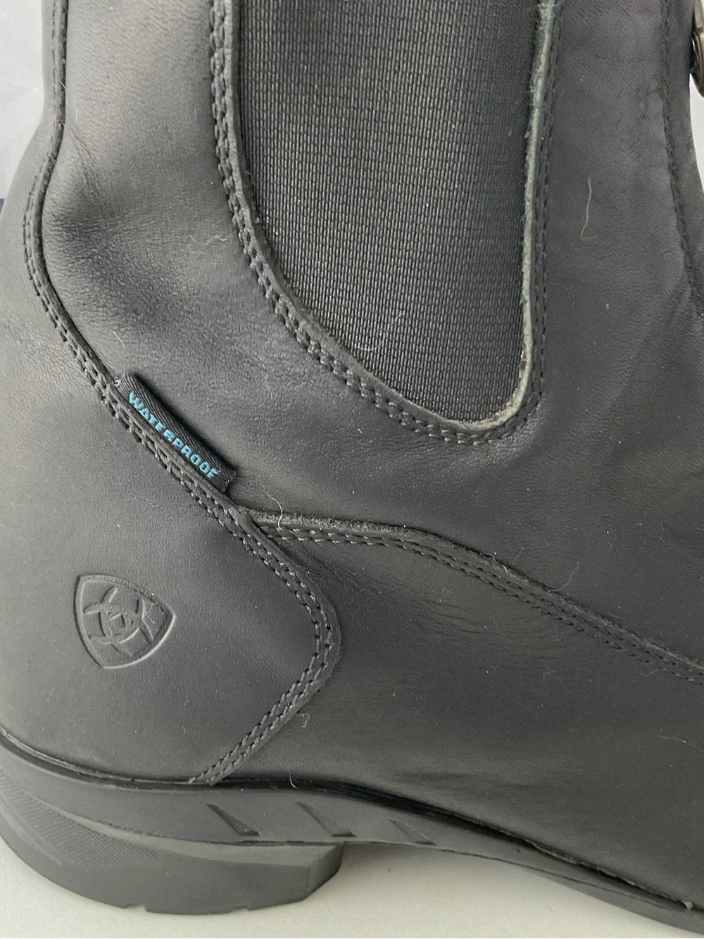 ARIAT Heritage IV Center Zip Paddock Black Leather Riding Boots Women’s Size 9